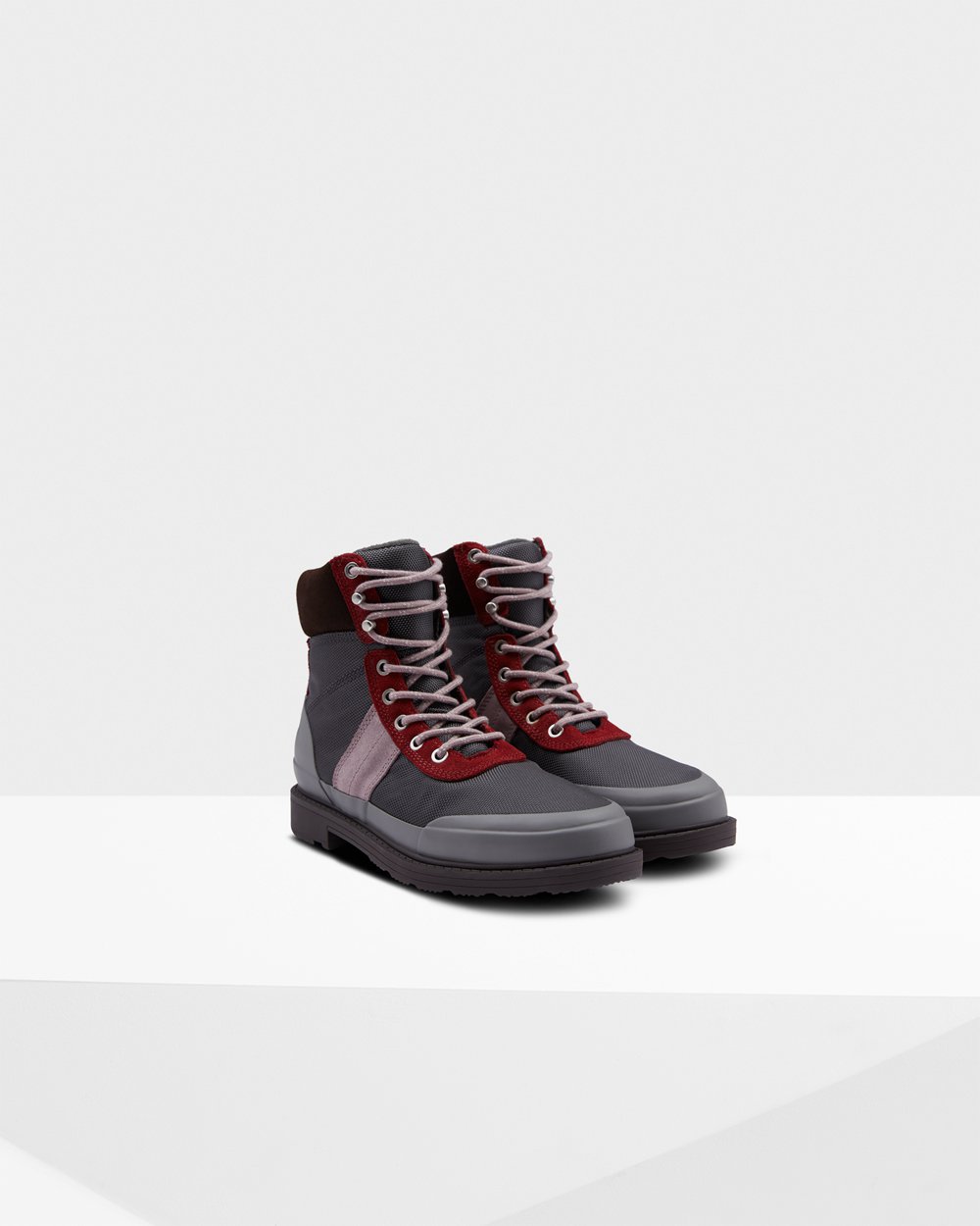Botins Hunter Feminina Cinzentas Escuro/Marrom/Cinzentas Vermelhas - Original Insulated Commando - 1